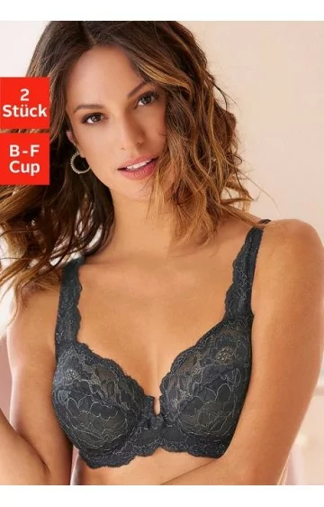 2-in1 Elegantiškų nėrinių Petite Fleur liemenėlių komplektas